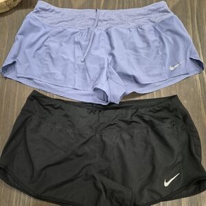 Nike Women's Running Shorts - Black and Purple